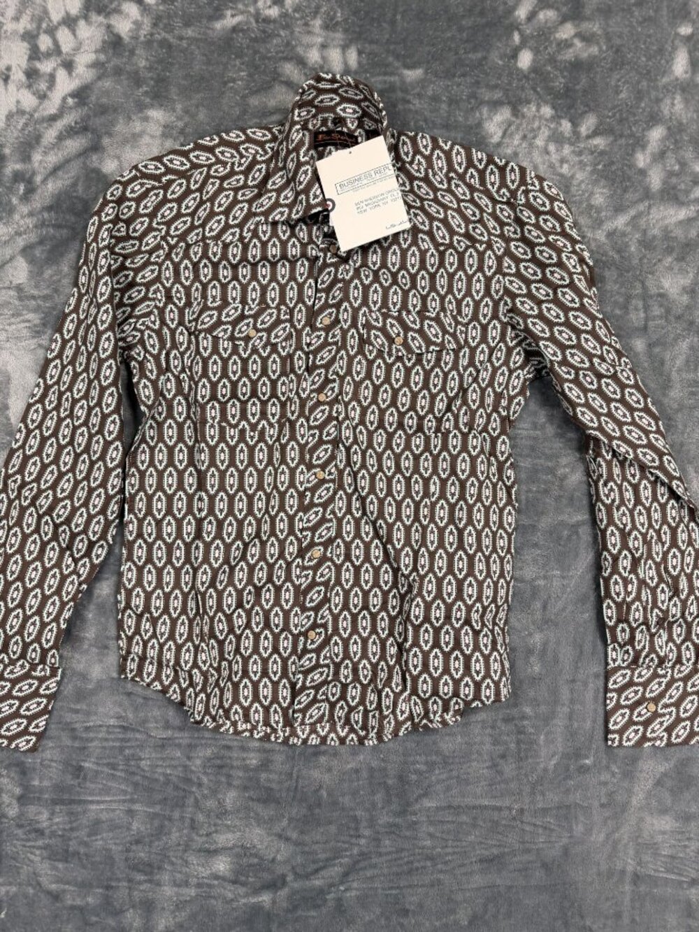 Ben Sherman Mens Teak Patterned Button-Up Shirt Size S nwt